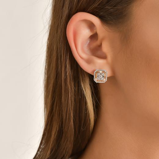 0.90 kt. Diamant-Baguette-Ohrringe